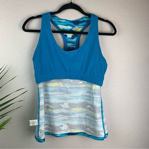 ALO Yoga Blue Multicolor Tank Top - Picture 6 of 9